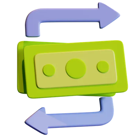 Geldfluss  3D Icon