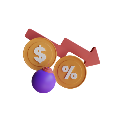 Geldinflation  3D Icon