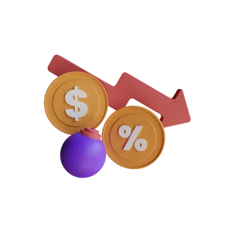 Geldinflation  3D Icon