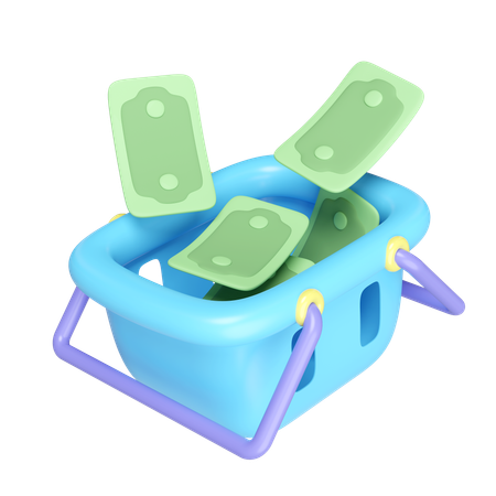 Geldkorb  3D Icon