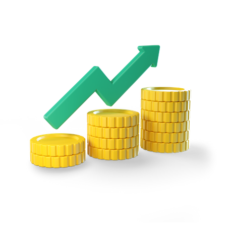 Geldmengenwachstum  3D Illustration