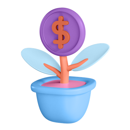 Geldpflanze  3D Illustration