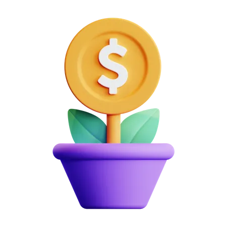 Geldpflanze  3D Illustration