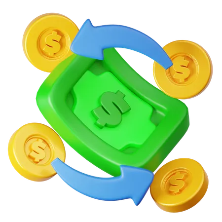 Geldtransfer  3D Icon