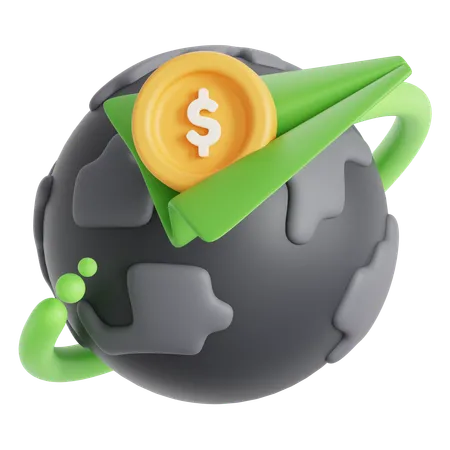 Geldtransfer  3D Icon