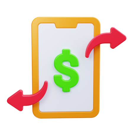 Geldtransfer  3D Icon