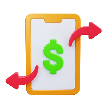 Geldtransfer  3D Icon