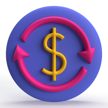 Geldtransfer  3D Icon