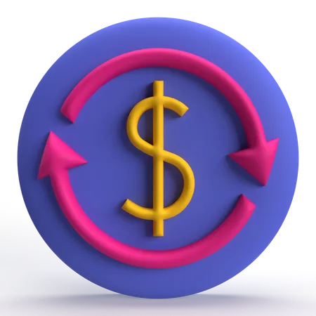 Geldtransfer  3D Icon