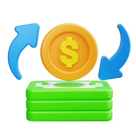 Geldtransfer  3D Icon