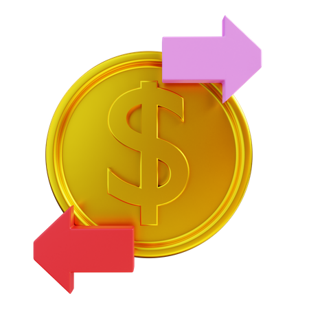 Geldtransfer  3D Icon