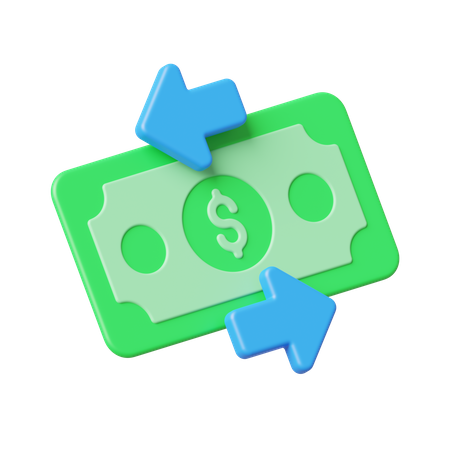 Geldtransfer  3D Icon