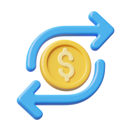 Geldtransfer  3D Icon