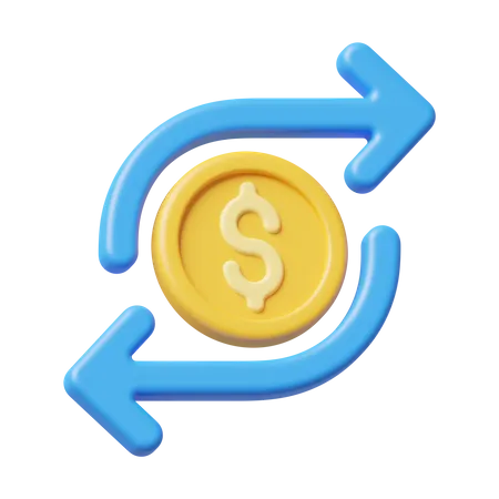 Geldtransfer  3D Icon