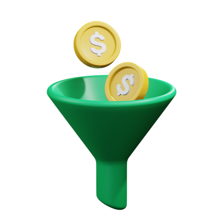 Geldtrichter  3D Icon
