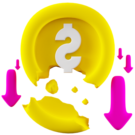 Geldverlust  3D Icon