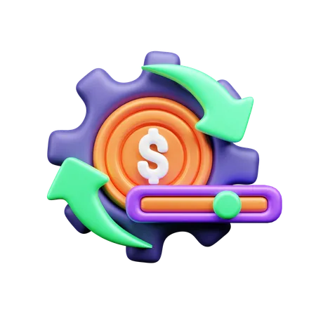 Geld Management  3D Icon