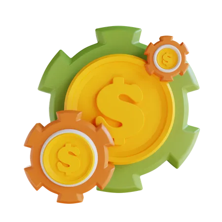 Geld Management  3D Icon