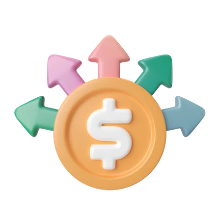 Geld Management  3D Icon