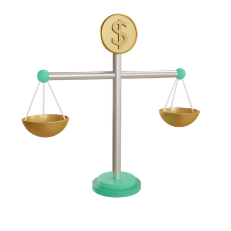 Geldwaage  3D Icon