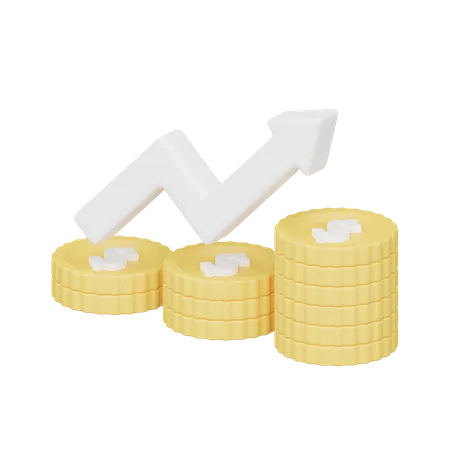 Geldmengenwachstum  3D Icon