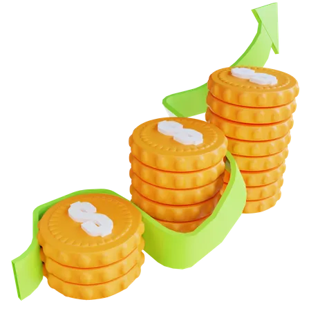 Geldmengenwachstum  3D Icon
