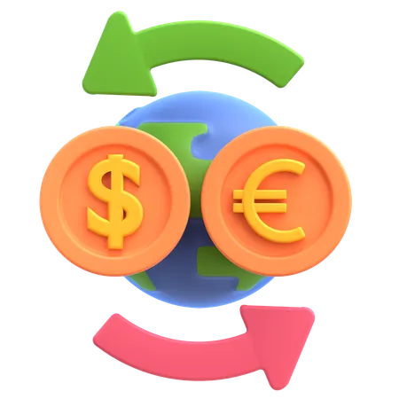 Geldwechsel  3D Icon