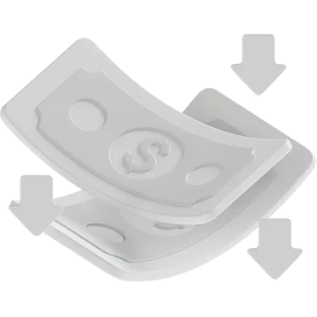 Geldwert schwach  3D Icon