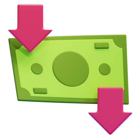 Geldwert schwach  3D Icon