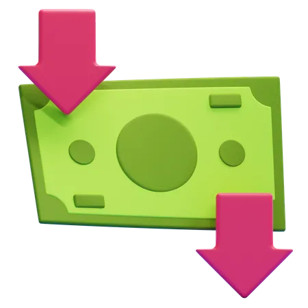 Geldwert schwach  3D Icon