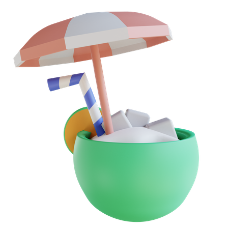 Gelo de côco  3D Illustration