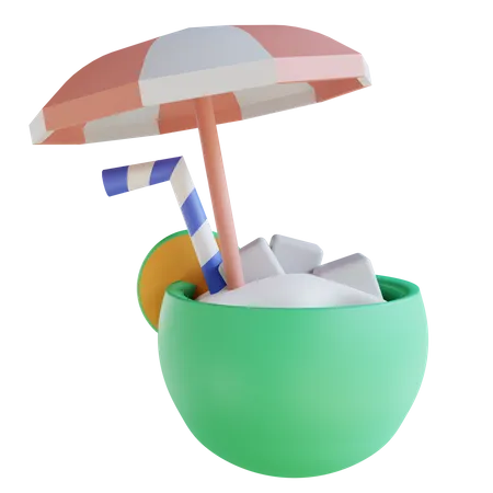 Gelo de côco  3D Illustration