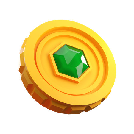 Gem Coin  3D Icon