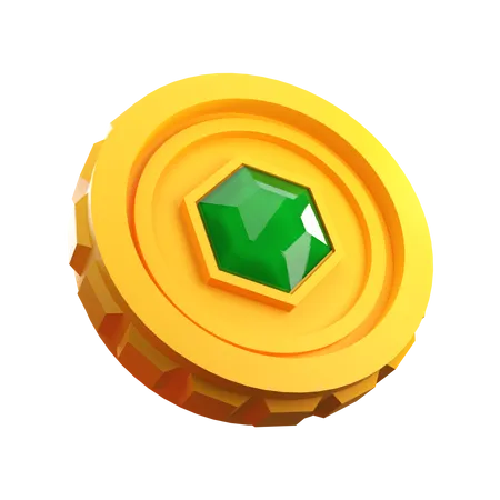 Gem Coin  3D Icon