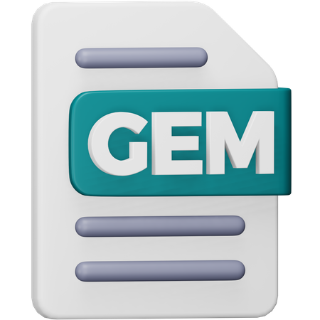 Gem File  3D Icon