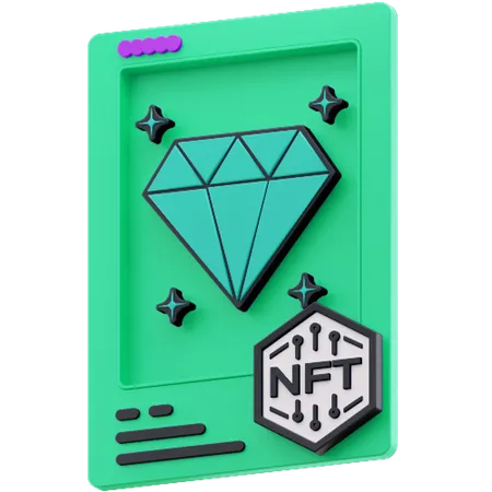 GEM NFT  3D Illustration