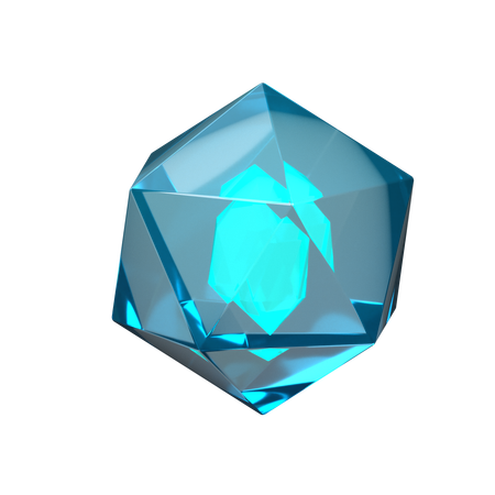 Gema azul  3D Icon