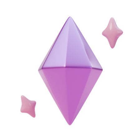 Gema com estrelas brilhantes  3D Icon