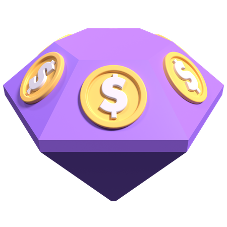 Gema del dólar  3D Icon