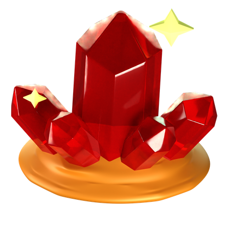 Gema roja  3D Icon