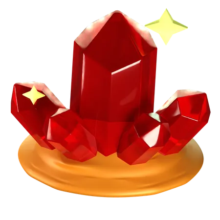 Gema roja  3D Icon