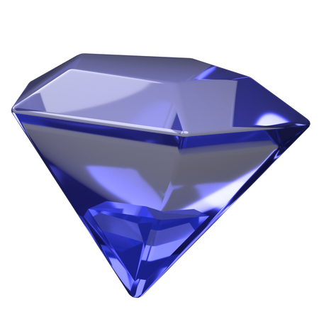 Gemme bleu foncé  3D Icon