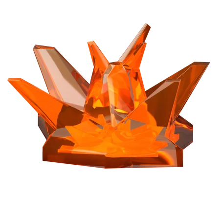 Gemme orange  3D Icon