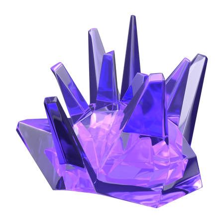 Gemme violette  3D Icon