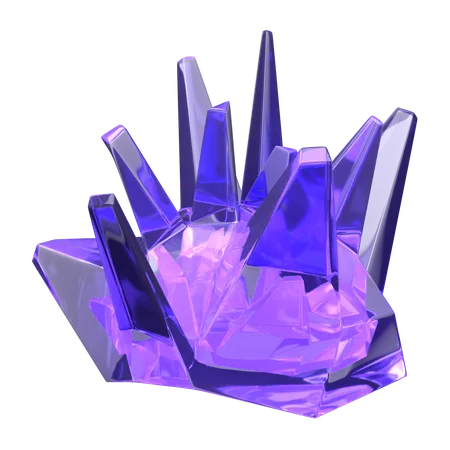 Gemme violette  3D Icon