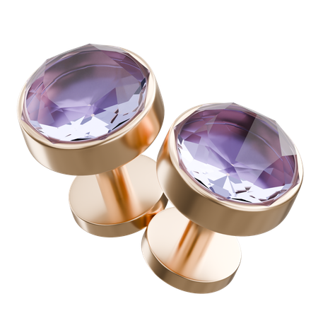 Gemstone Cufflinks  3D Icon