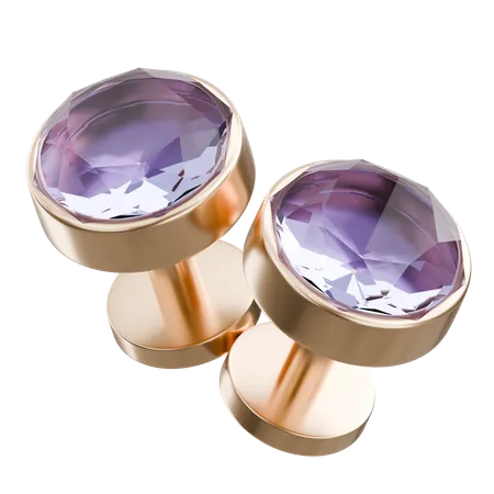 Gemstone Cufflinks  3D Icon