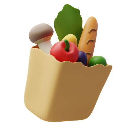 Gemüsepapiertüte  3D Icon