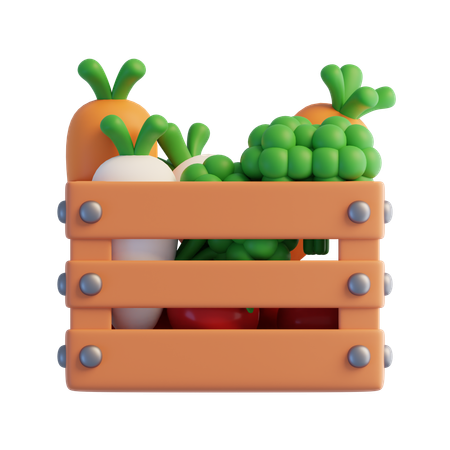 Gemüsekiste  3D Icon