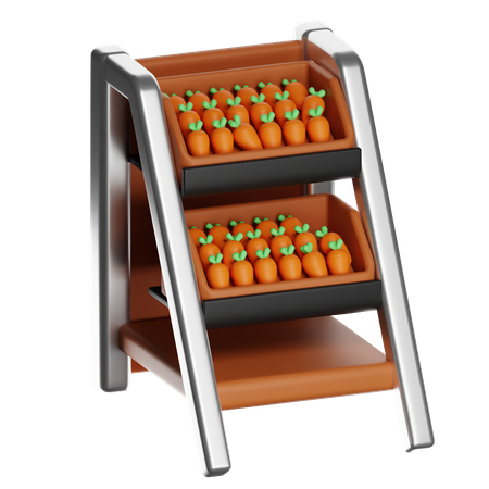 Gemüseregal  3D Icon